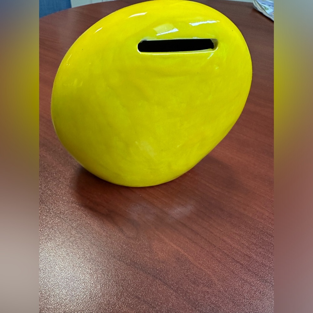 Handmade ceramic LOL emoji bank. Guaranteed to make u smile when looking at it. - Picture 2 of 4